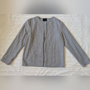 OAK + FORT Light Gray Open Cardigan
